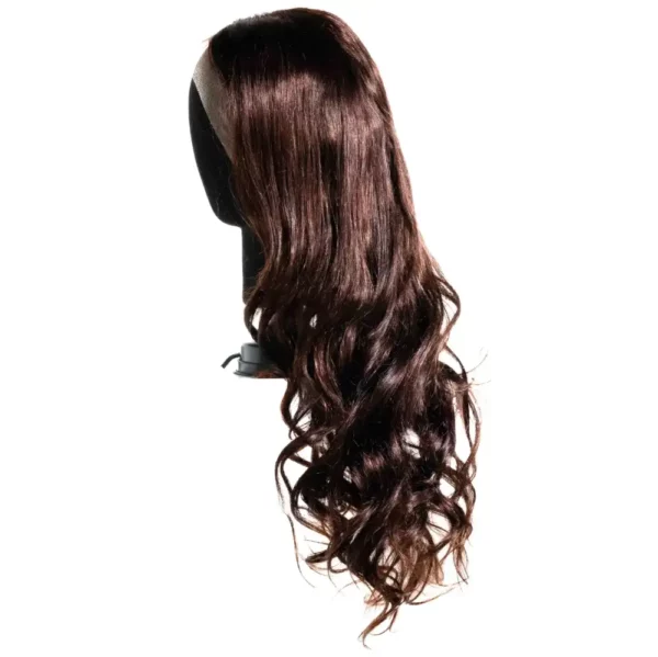 Chocolate Wavey Middle Part Wig10