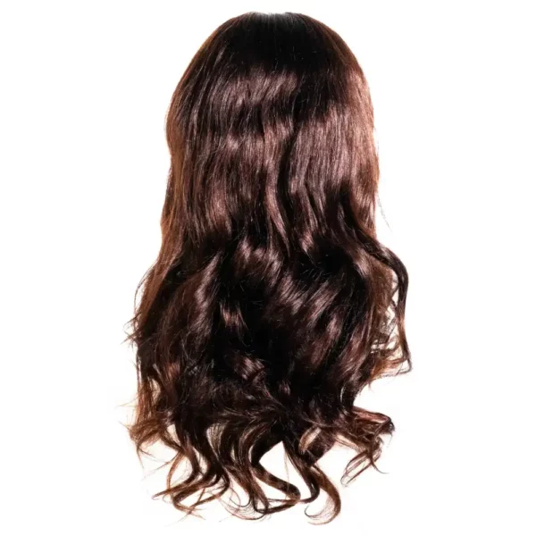Chocolate Wavey Middle Part Wig6