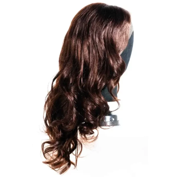 Chocolate Wavey Middle Part Wig7