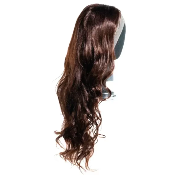 Chocolate Wavey Middle Part Wig8