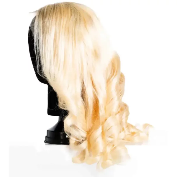 Platinum Blonde Water Wave Middle Part Wig02