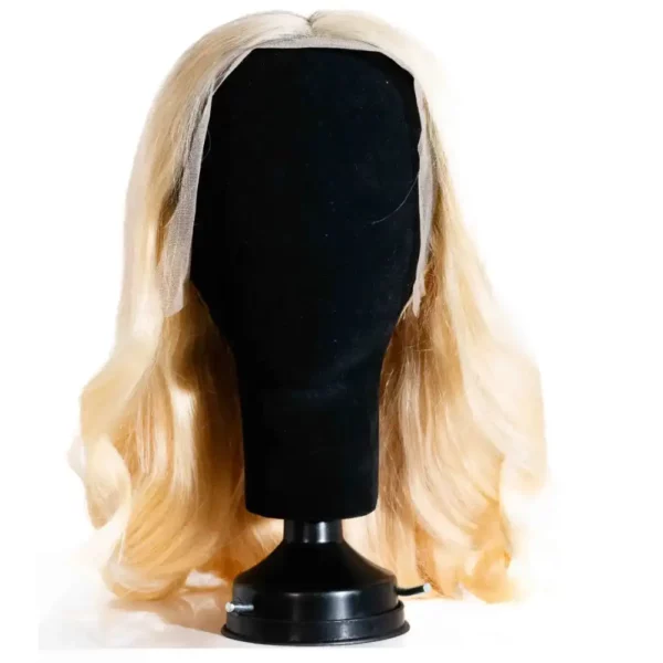 Platinum Blonde Water Wave Middle Part Wig04